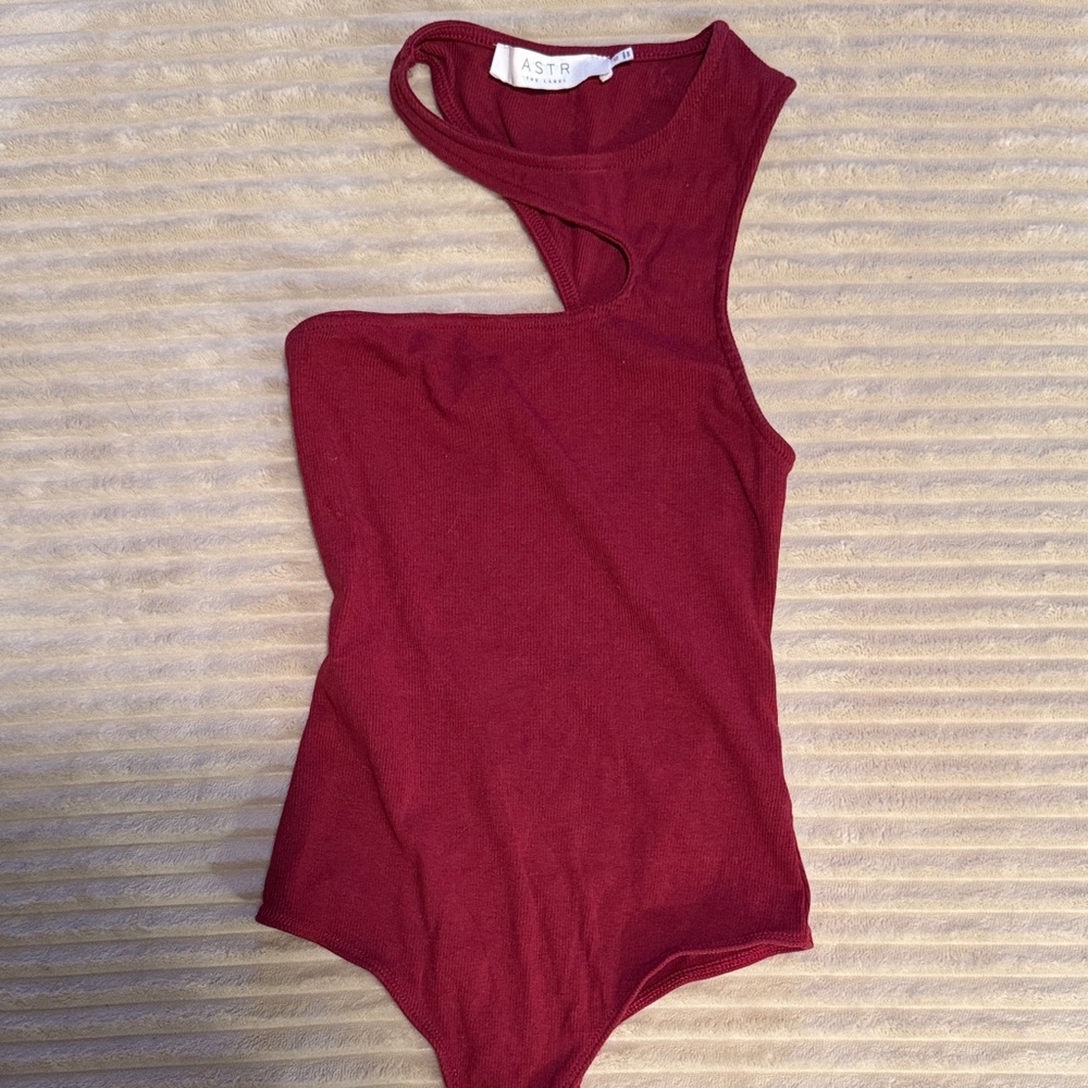 ASTR One Piece Bodysuit in Deep Red